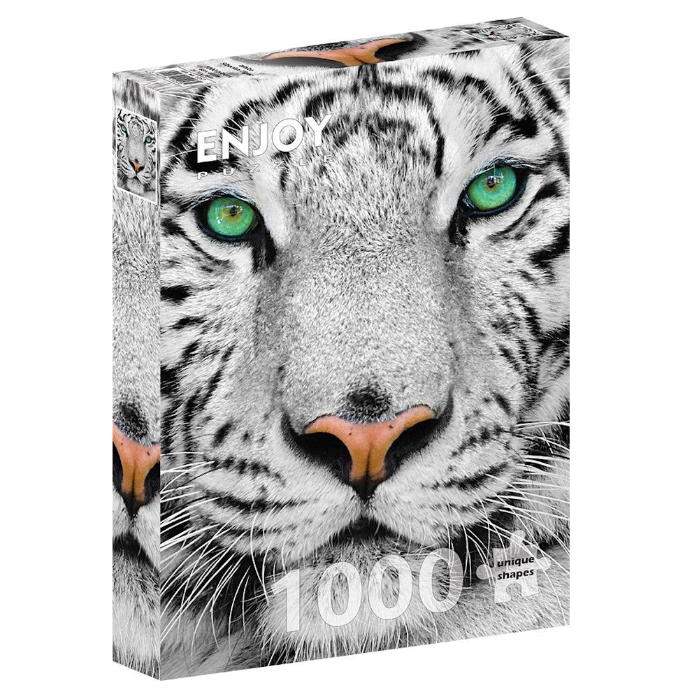 Enjoy 1000 Piece Puzzle - White Siberian Tiger