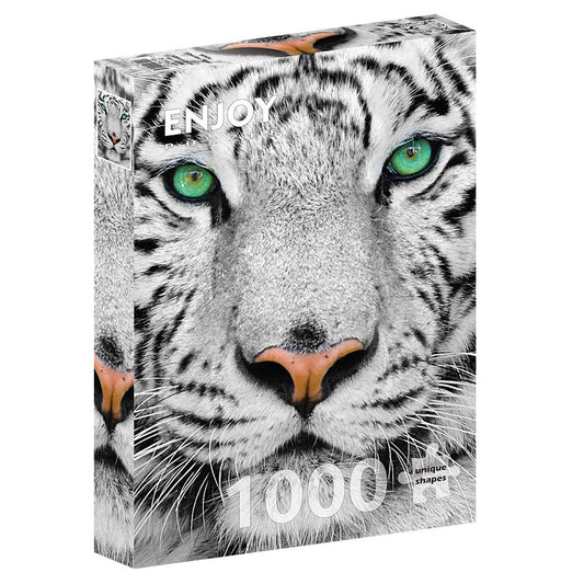 Enjoy 1000 Piece Puzzle - White Siberian Tiger