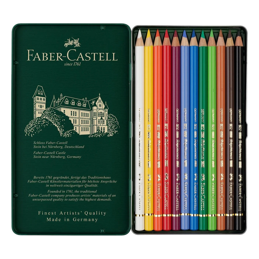 Faber-Castell Polychromos Colouring Pencils Tin of 12