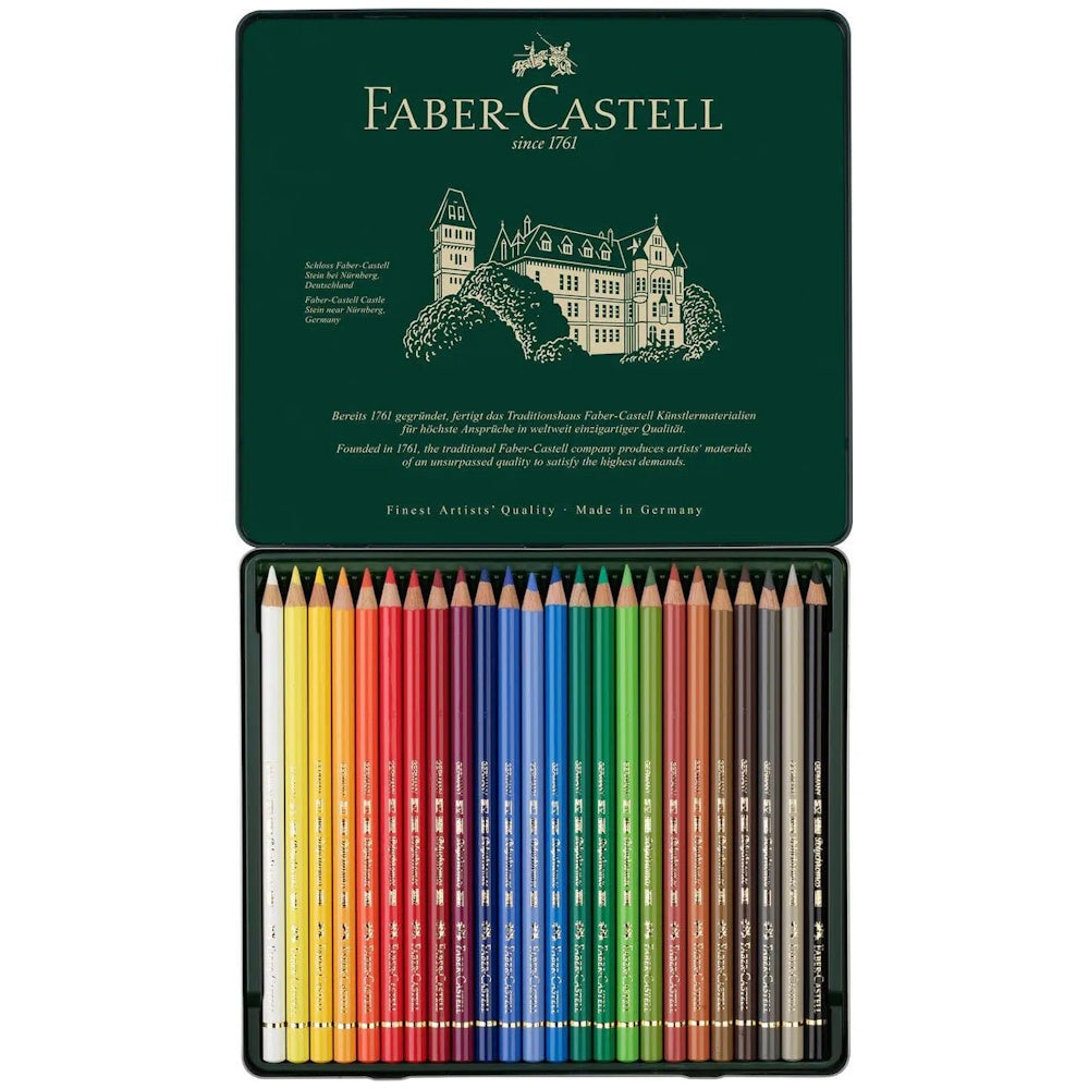 Faber-Castell Polychromos Colouring Pencils Tin of 24