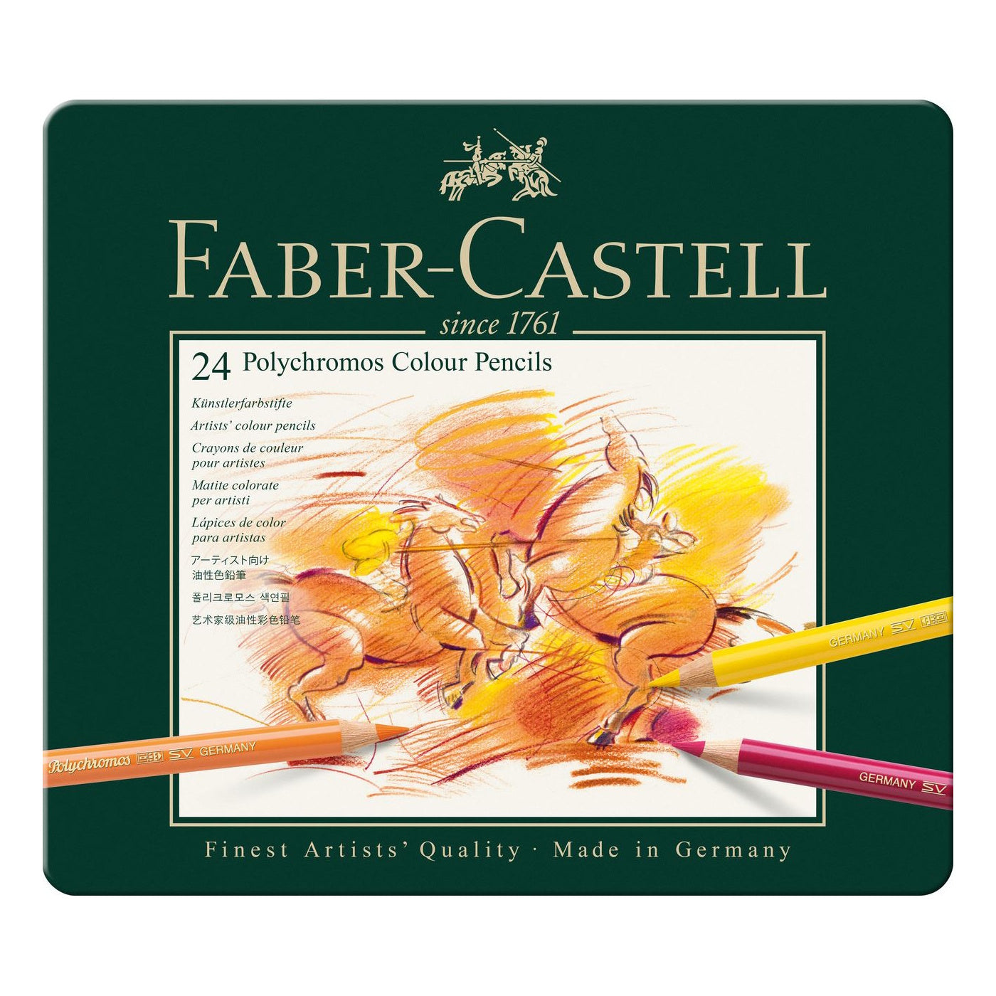 Faber-Castell Polychromos Colouring Pencils Tin of 24