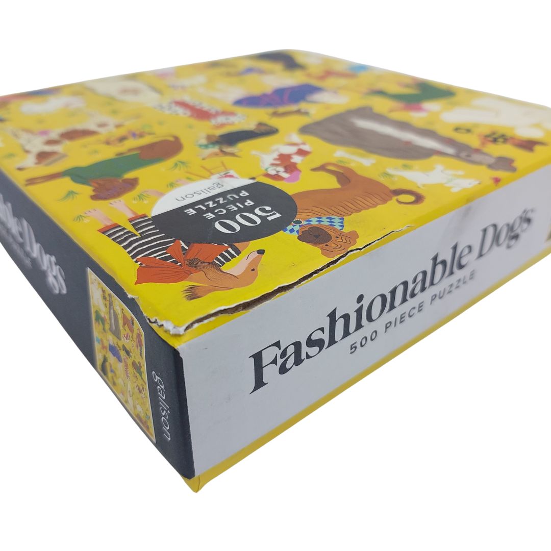 Galison 500 Piece Puzzle - Fashionable Dogs (Damaged Box)
