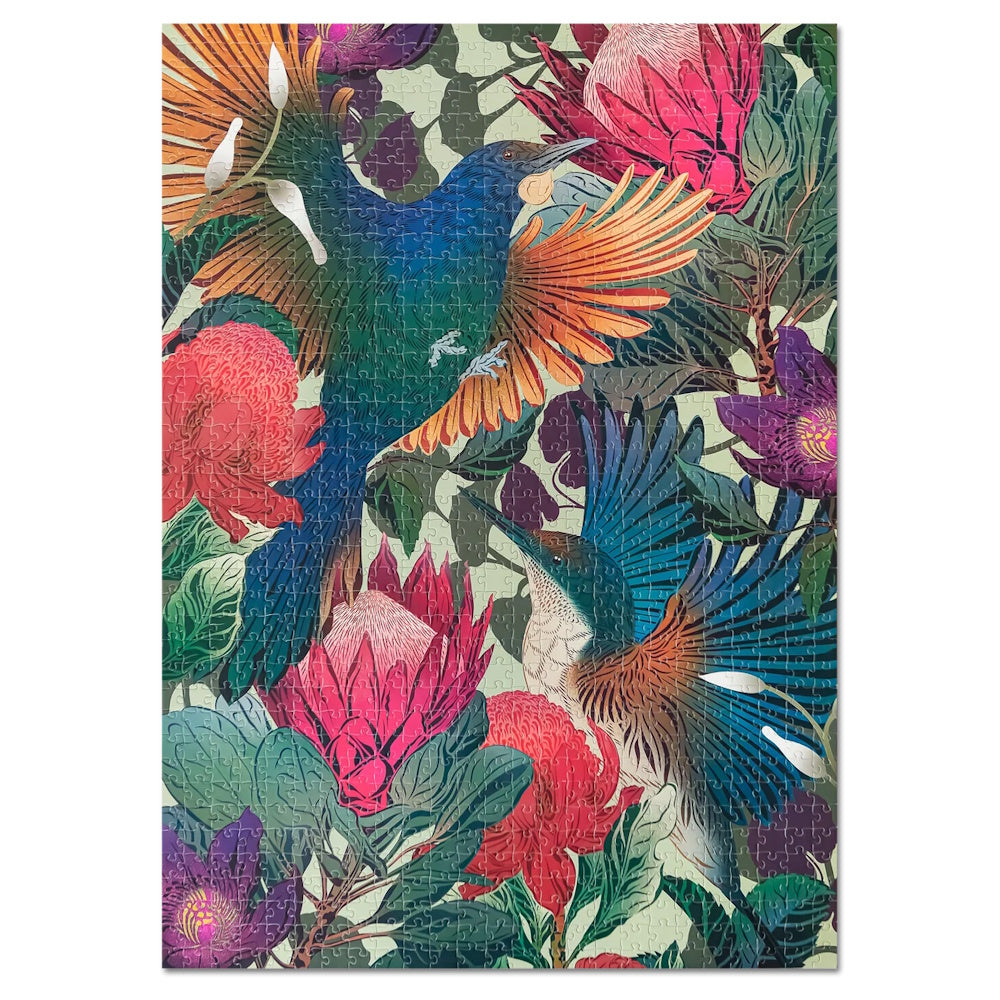 FLOX 1000 Piece Puzzle - Tūi & Kingfisher