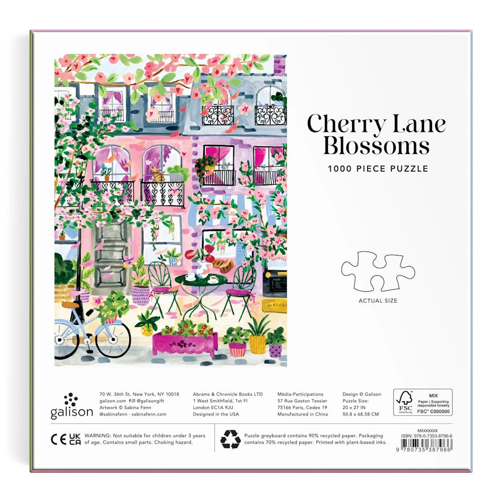 Galison 1000 Piece Puzzle - Cherry Lane Blossoms