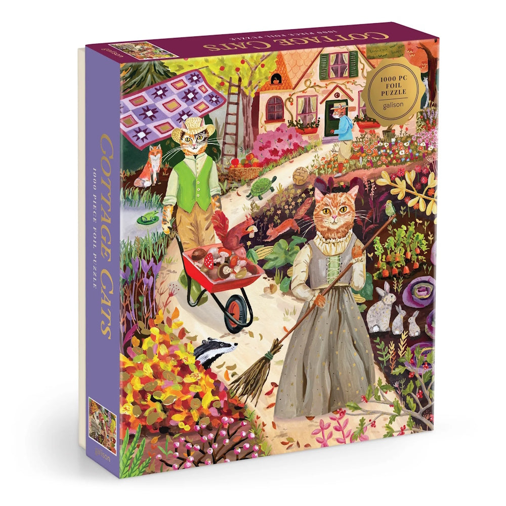 Galison 1000 Piece Puzzle - Cottage Cats