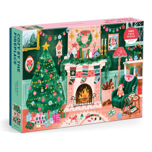 Galison 1000 Piece Puzzle - Cozy by the Fireplace