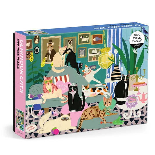 Galison 1000 Piece Puzzle - Glamour Cats
