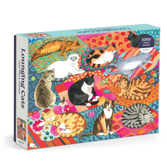 Galison 1000 Piece Puzzle - Lounging Cats