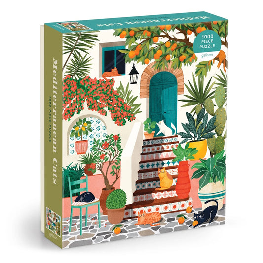 Galison 1000 Piece Puzzle - Mediterranean Cats