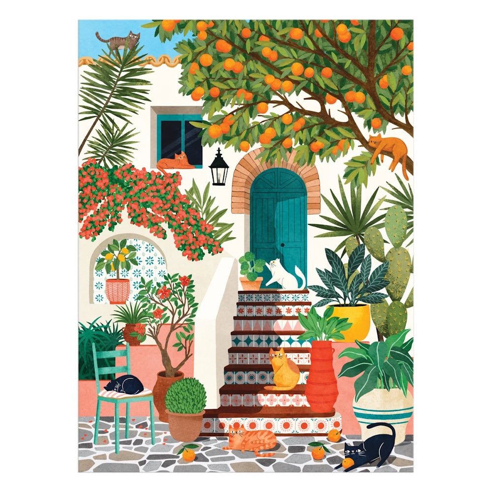 Galison 1000 Piece Puzzle - Mediterranean Cats