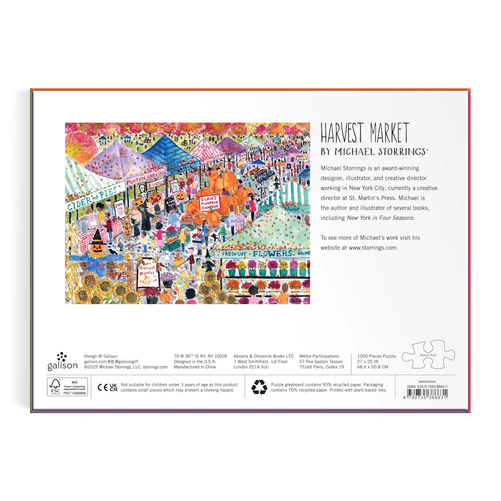 Galison 1000 Piece Puzzle - Michael Storrings Harvest Market