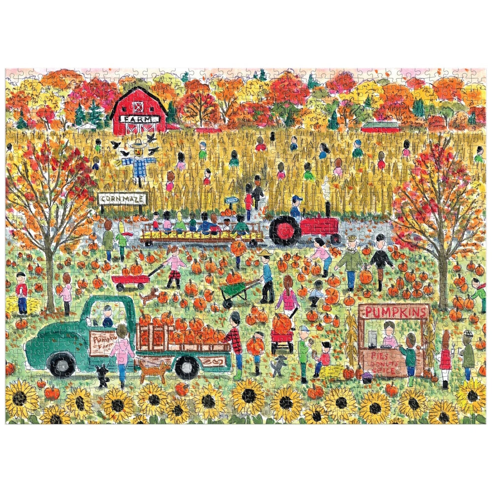 Galison 1000 Piece Puzzle - Michael Storrings Pumpkin Patch