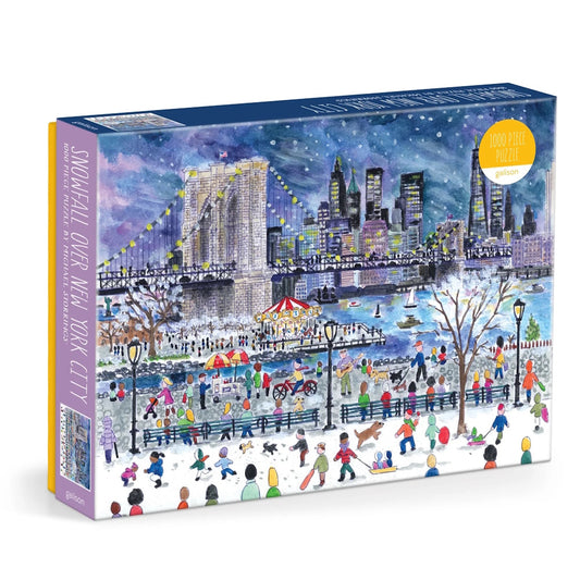 Galison 1000 Piece Puzzle - Michael Storrings Snowfall Over New York City