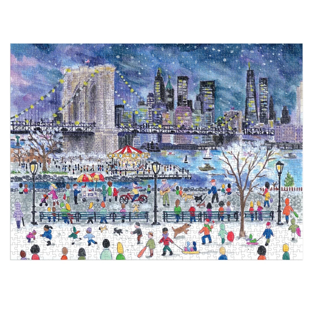 Galison 1000 Piece Puzzle - Michael Storrings Snowfall Over New York City