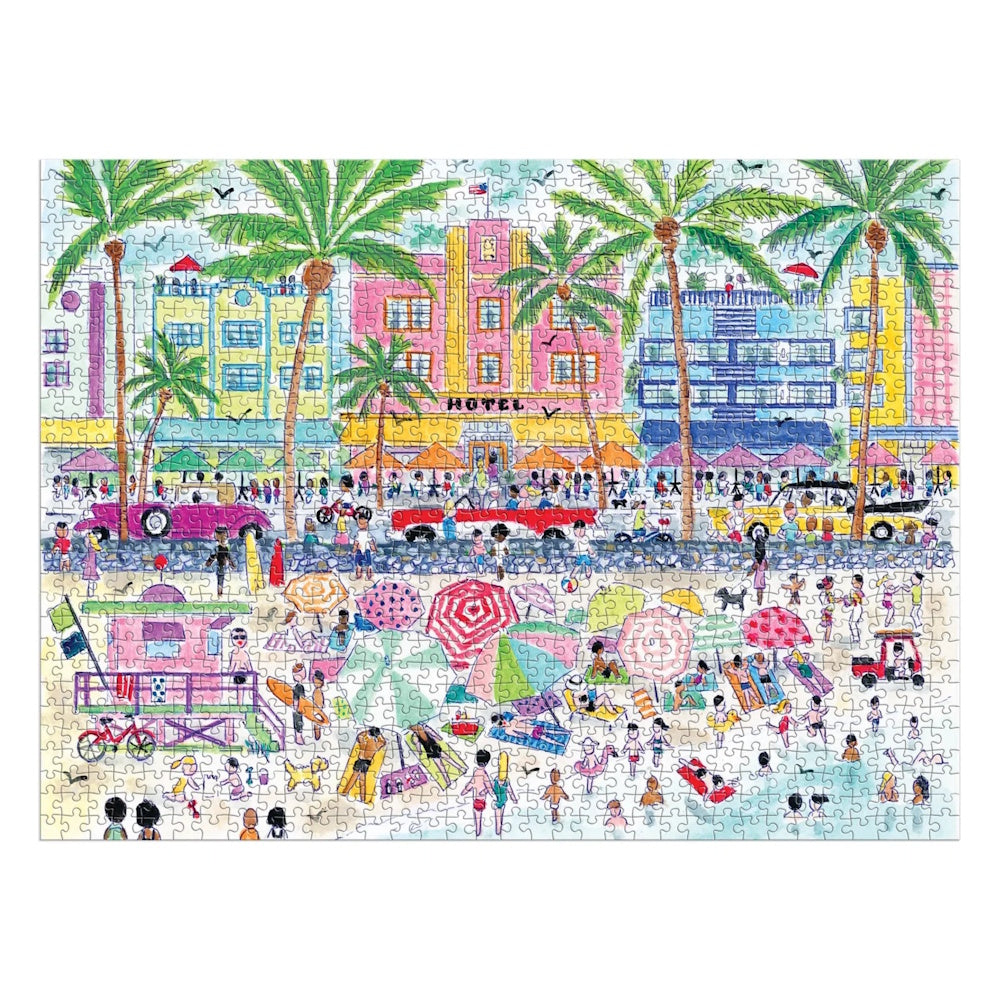 Galison 1000 Piece Puzzle - Michael Storrings South Beach Miami