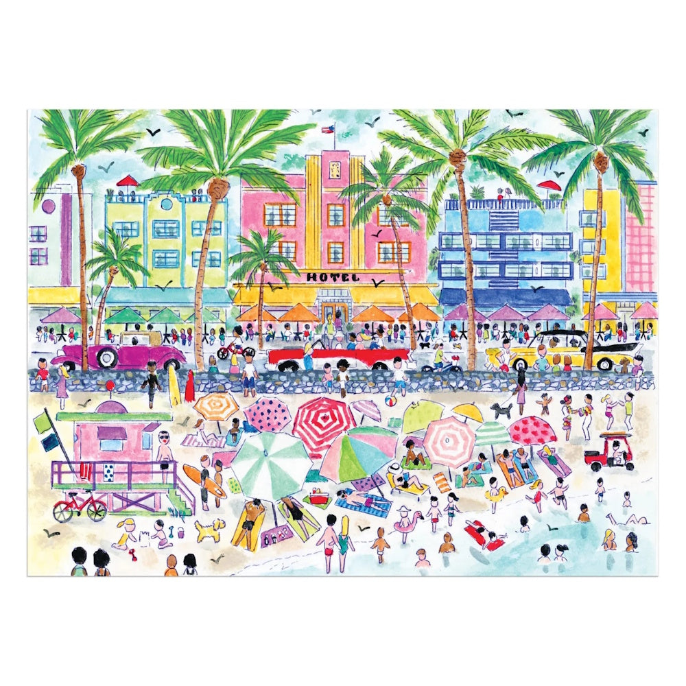 Galison 1000 Piece Puzzle - Michael Storrings South Beach Miami