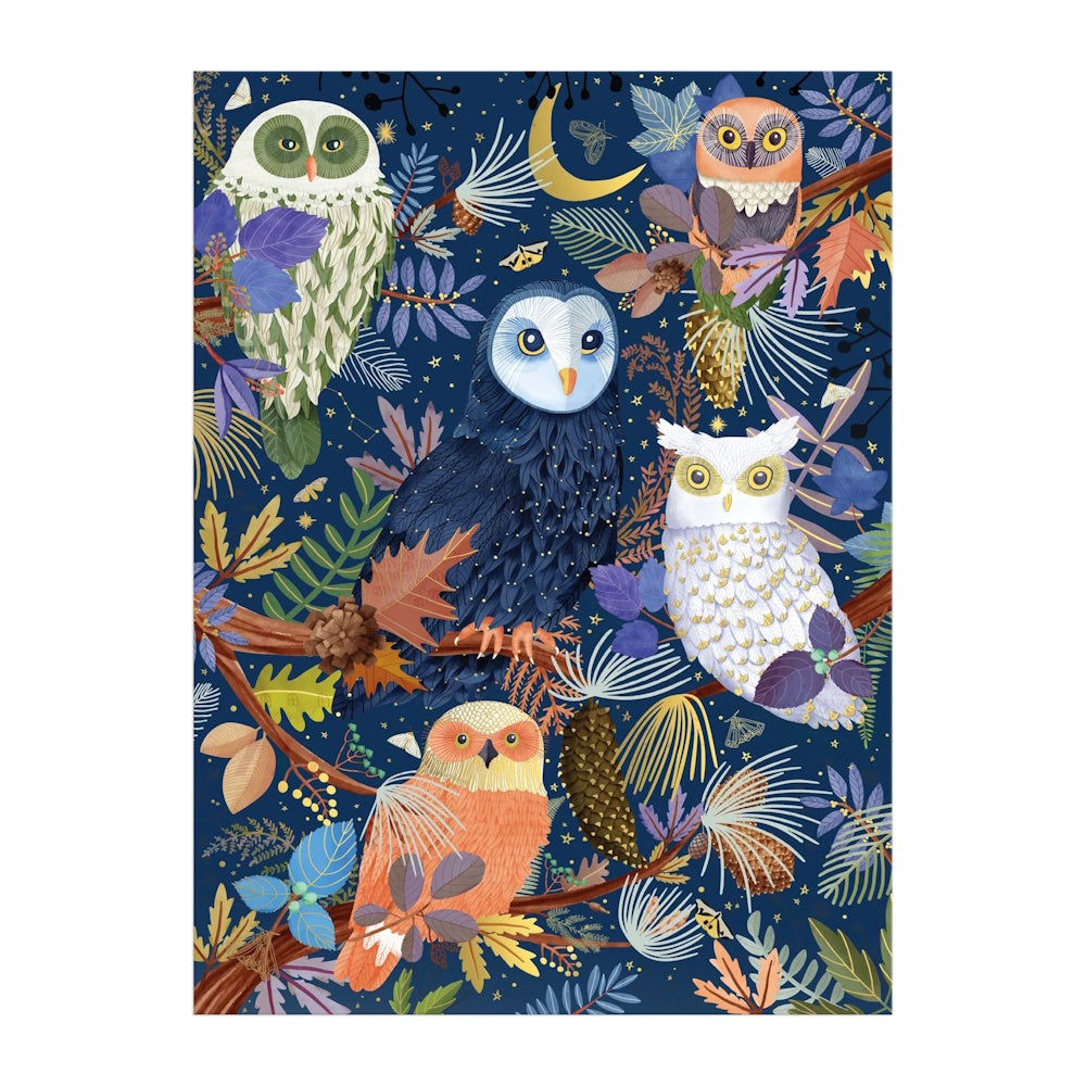 Galison 1000 Piece Puzzle - Owls at Dawn