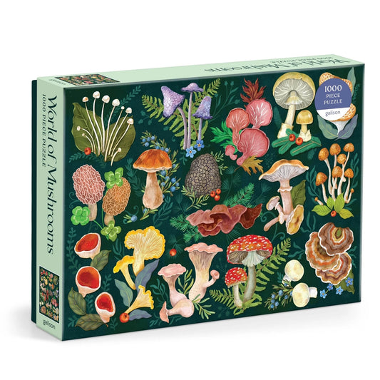 Galison 1000 Piece Puzzle - World of Mushrooms