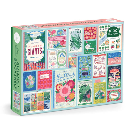 Galison 1000 Piece Puzzle - Ever Upward Botanist Bookshelf