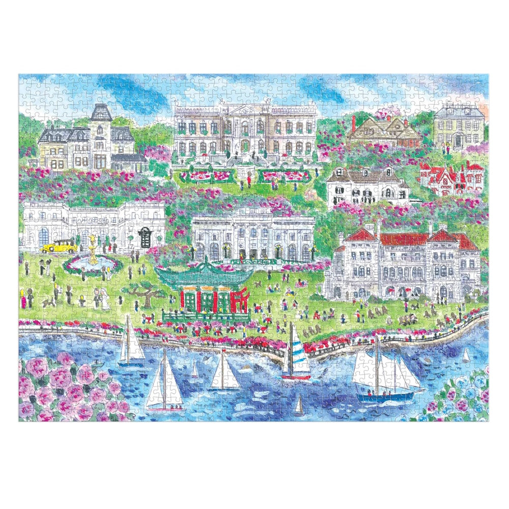 Galison 1000 Piece Puzzle - Michael Storrings Newport Mansions