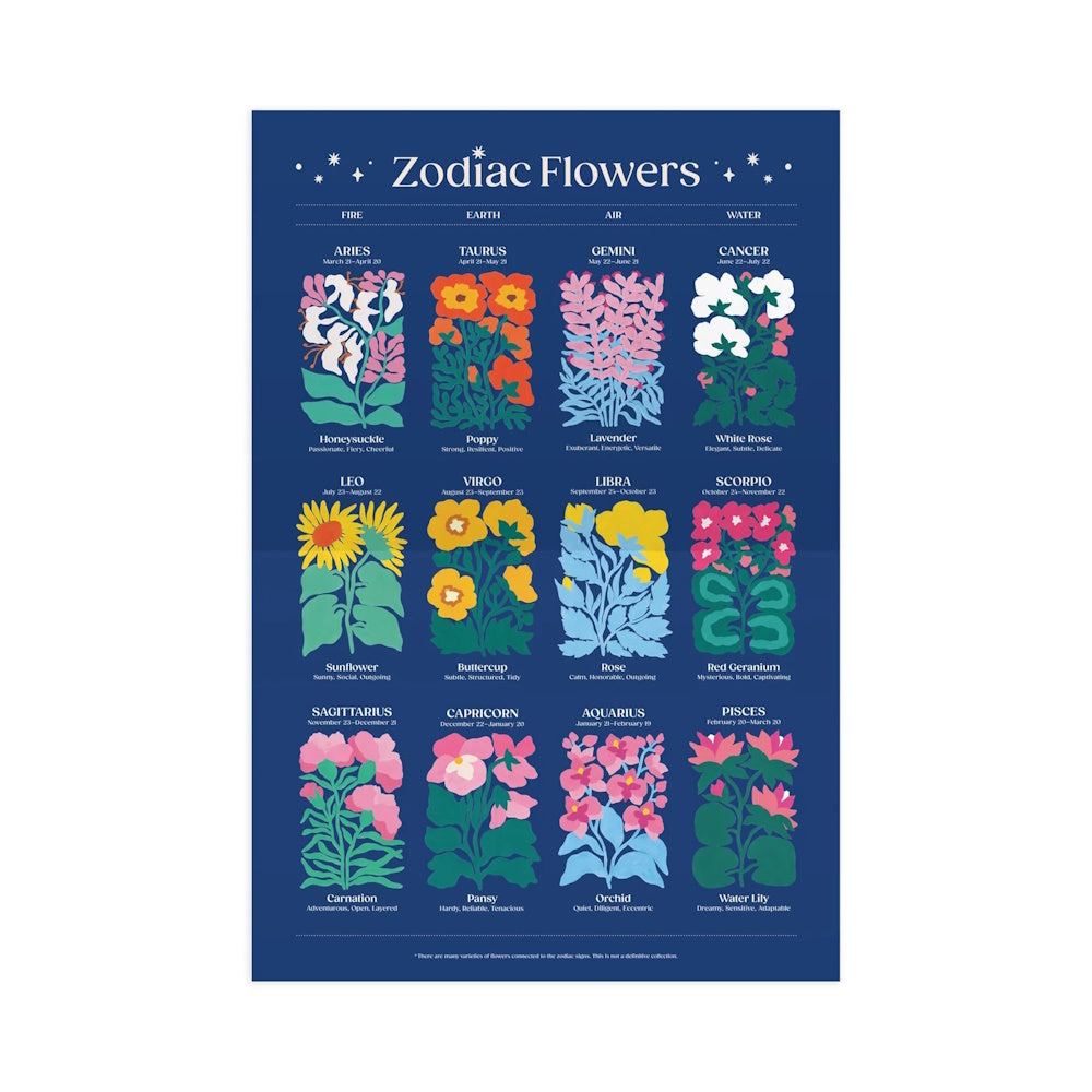 Galison 1000 Piece Puzzle - Zodiac Flowers