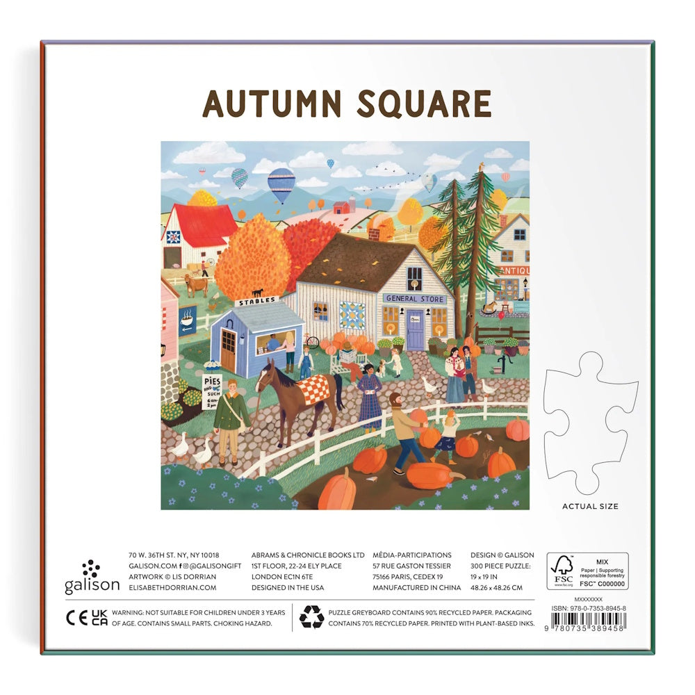 Galison 300 Large Piece Puzzle - Autumn Square