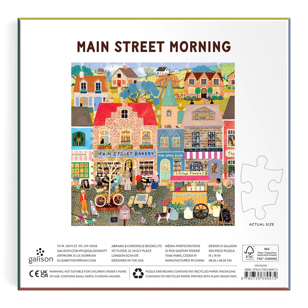 Galison 300 Large Piece Puzzle - Main Street Mornings