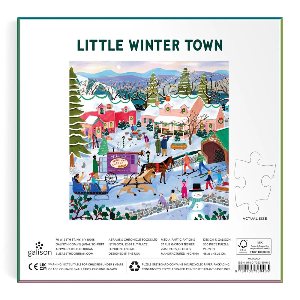 Galison 300 Large Piece Puzzle - Little Winter Town