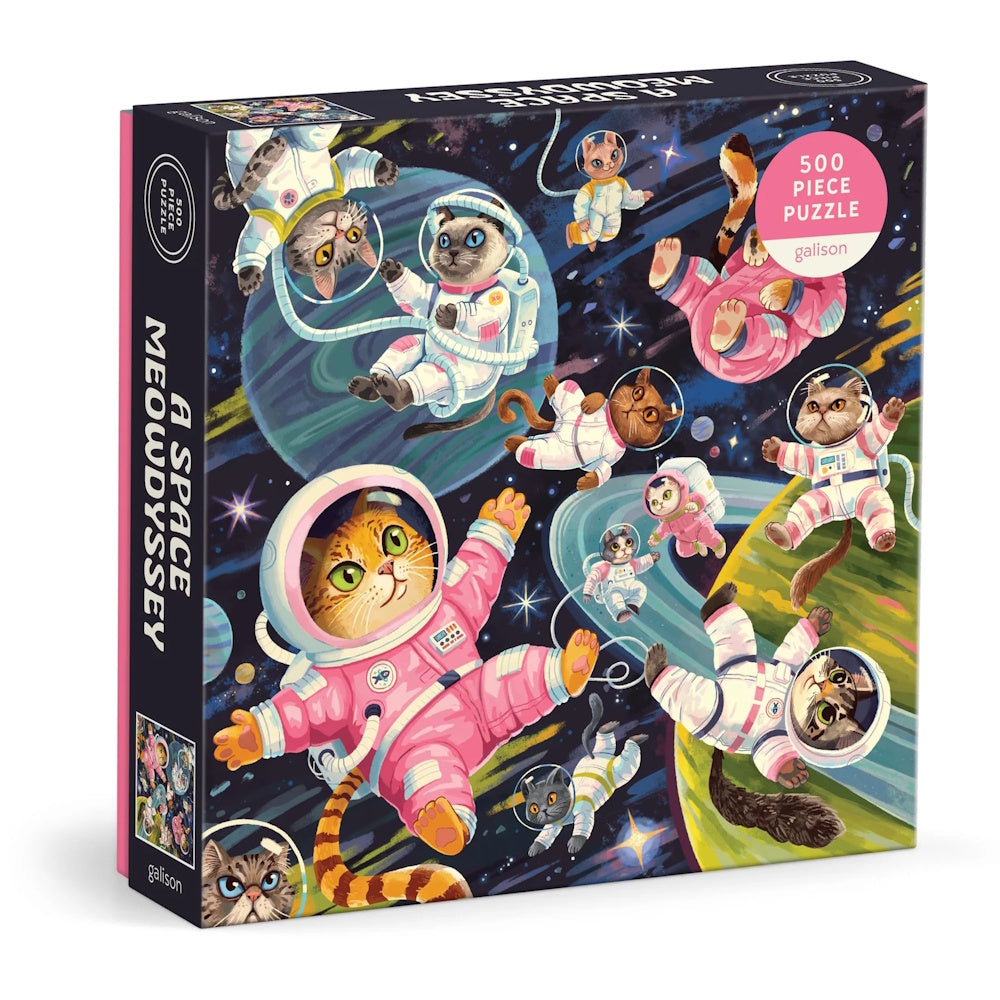 Galison 500 Piece Puzzle - A Space Meowdyssey