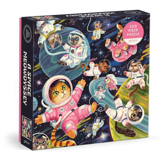 Galison 500 Piece Puzzle - A Space Meowdyssey
