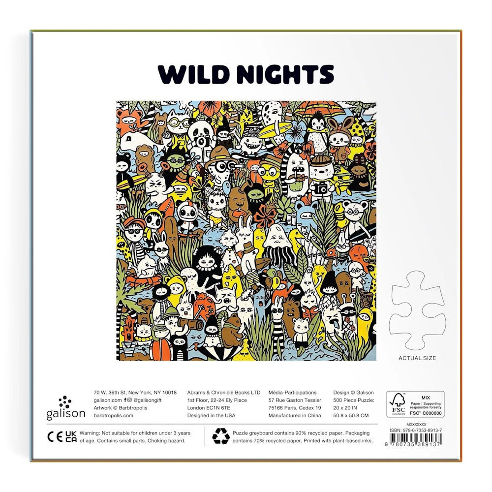 Galison 500 Piece Puzzle - Barbtropolis Wild Nights