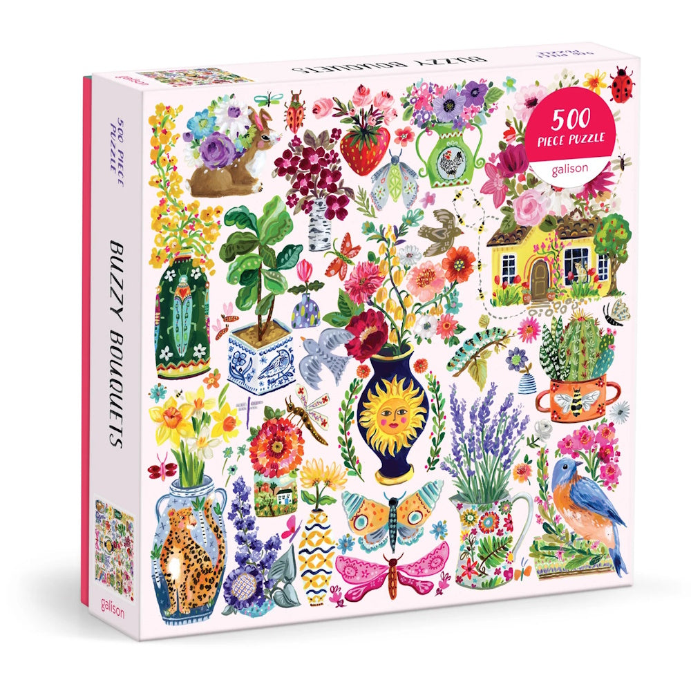 Galison 500 Piece Puzzle - Buzzy Bouquets