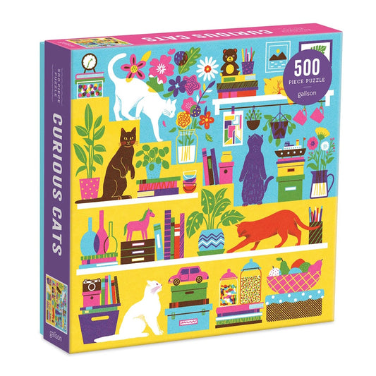 Galison 500 Piece Puzzle - Curious Cats