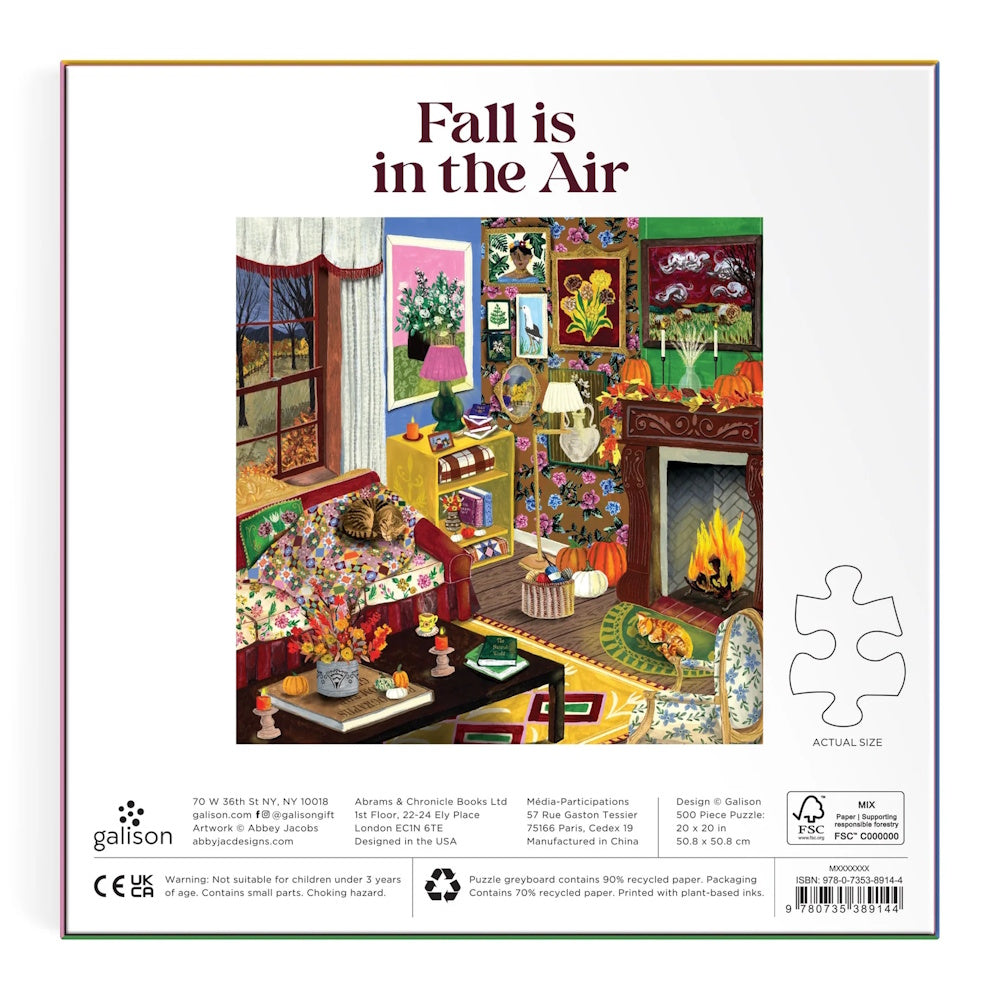 Galison 500 Piece Puzzle - Fall is in the Air