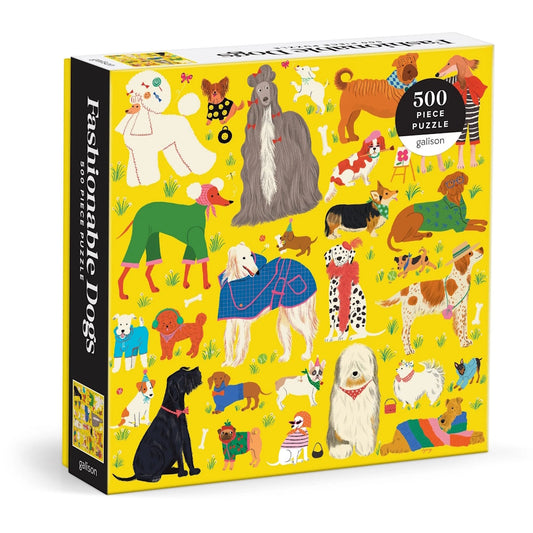 Galison 500 Piece Puzzle - Fashionable Dogs