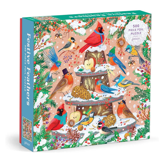 Galison 500 Piece Puzzle - Festive Feathers