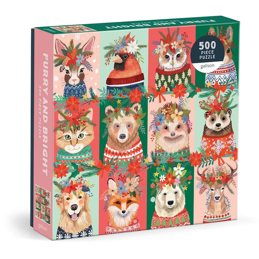 Galison 500 Piece Puzzle - Furry and Bright