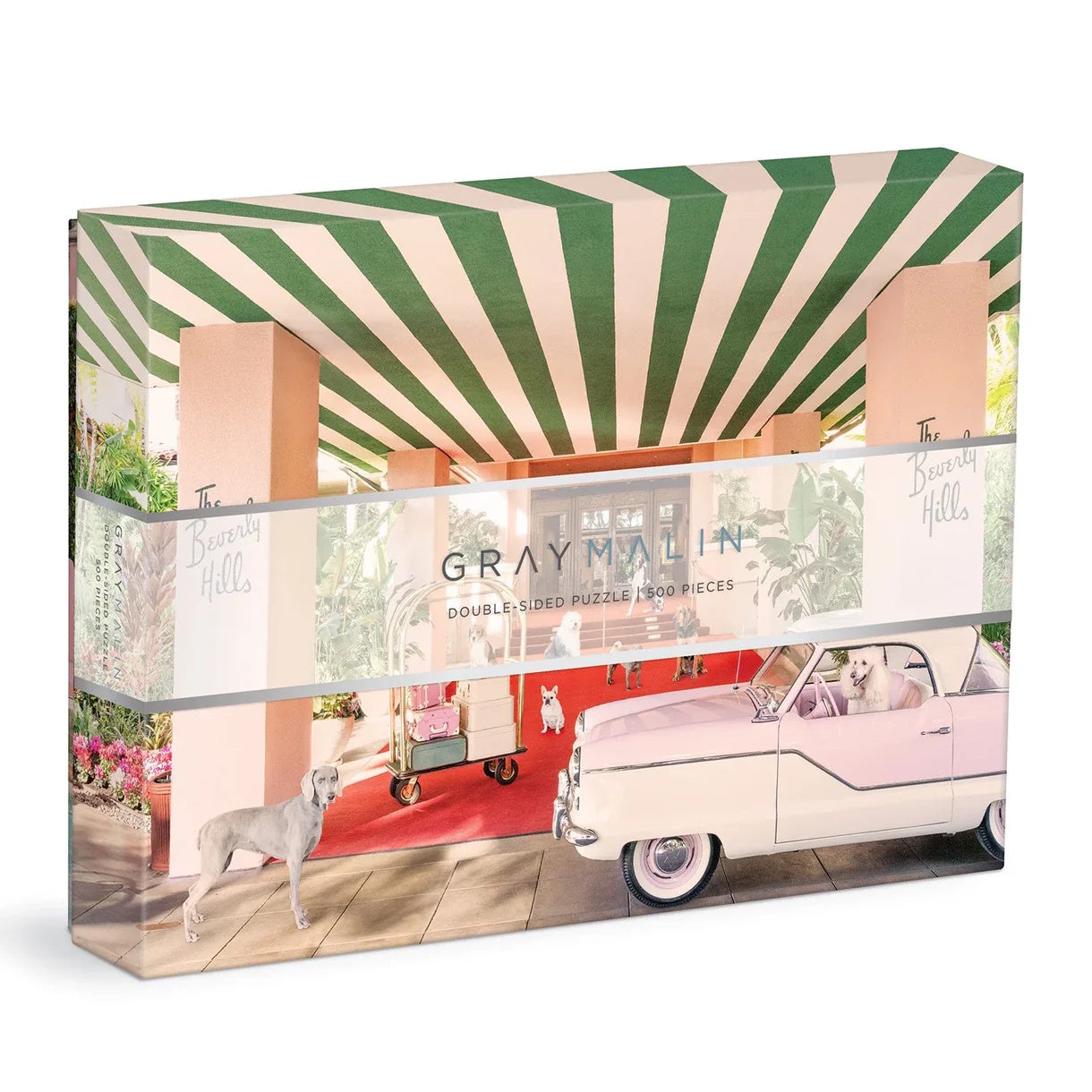 Gray Malin The Dogs at The Beverly Hills Hotel Double-Sided 500 Piece Puzzle