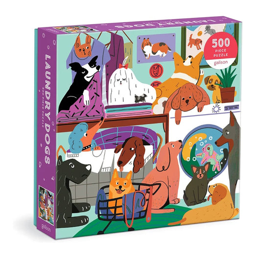 Galison 500 Piece Puzzle - Laundry Dogs