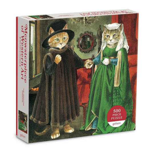 Galison 500 Piece Puzzle - Meowsterpiece of Western Art: The Arnolfini Marriage