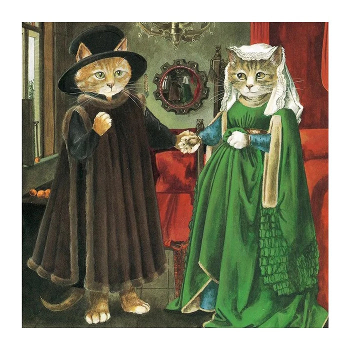 Galison 500 Piece Puzzle - Meowsterpiece of Western Art: The Arnolfini Marriage