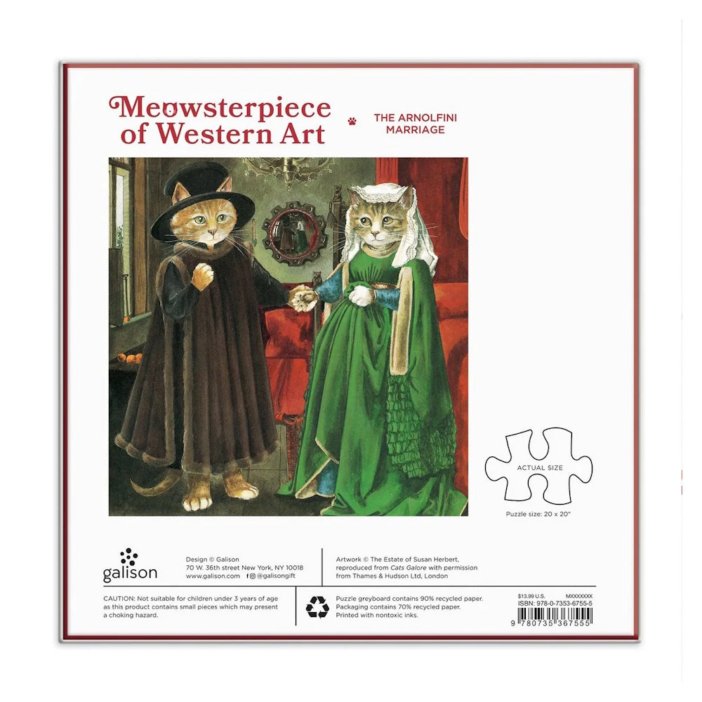 Galison 500 Piece Puzzle - Meowsterpiece of Western Art: The Arnolfini Marriage