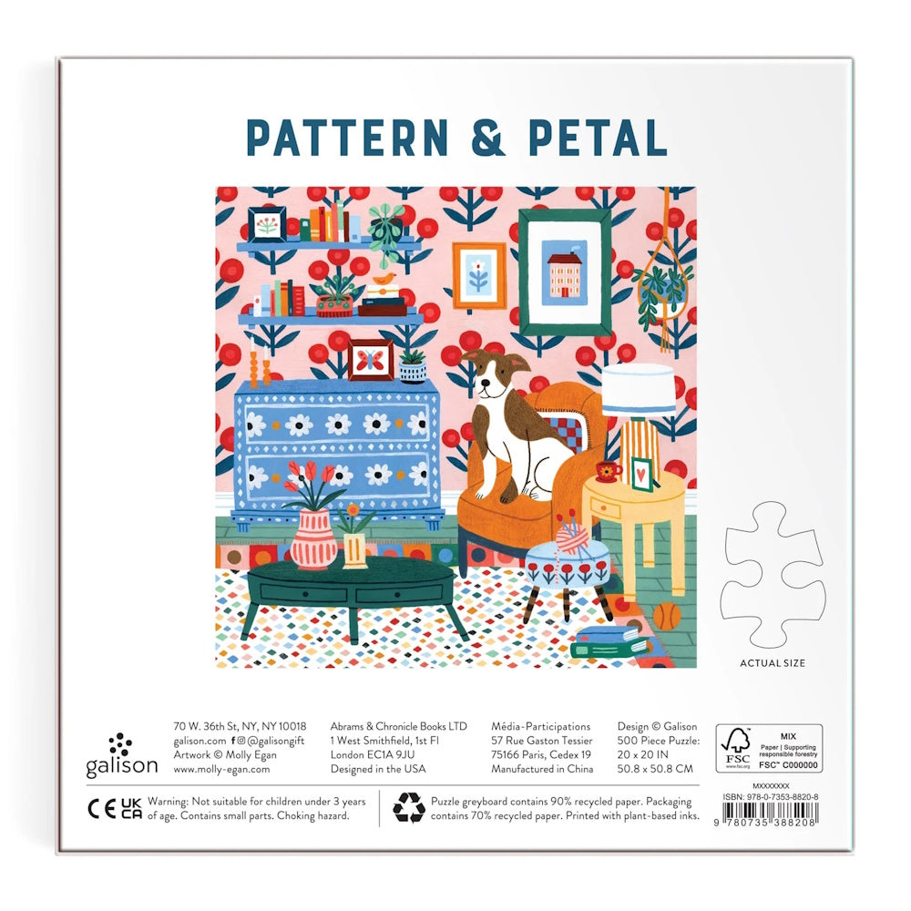 Galison 500 Piece Puzzle - Pattern & Petal