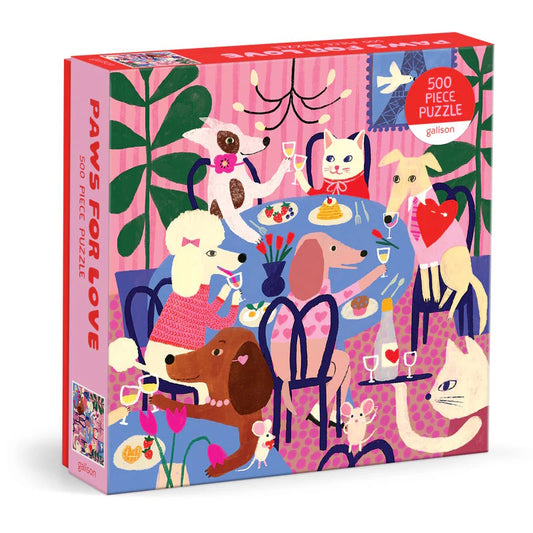 Galison 500 Piece Puzzle - Paws for Love