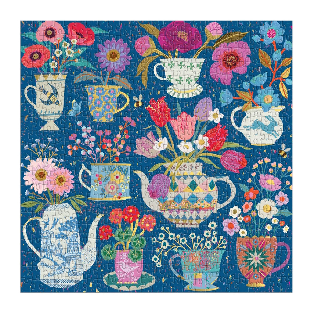Galison 500 Piece Puzzle - Potted Teacups