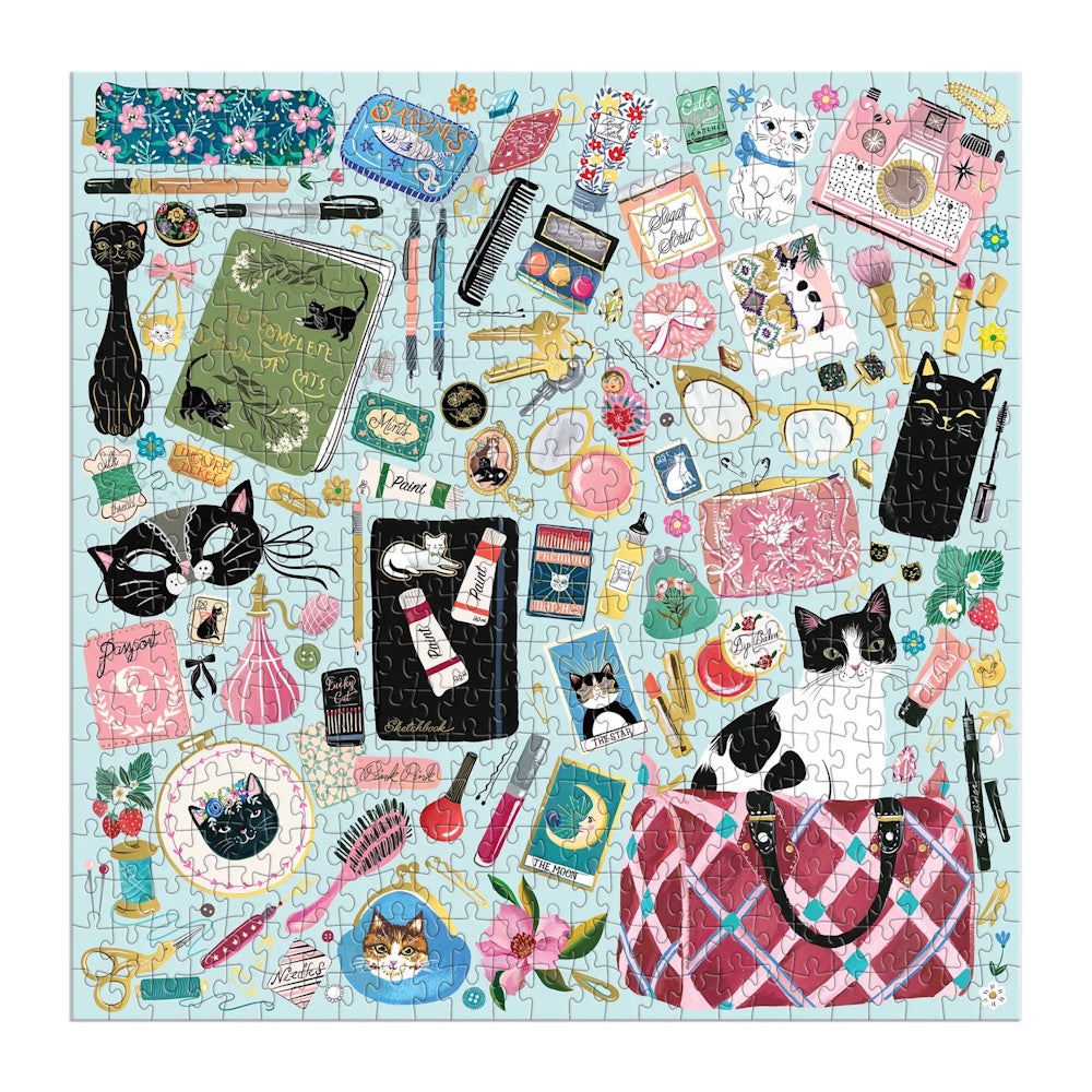 Galison 500 Piece Puzzle - Purrfect Accessories (Damaged Box)