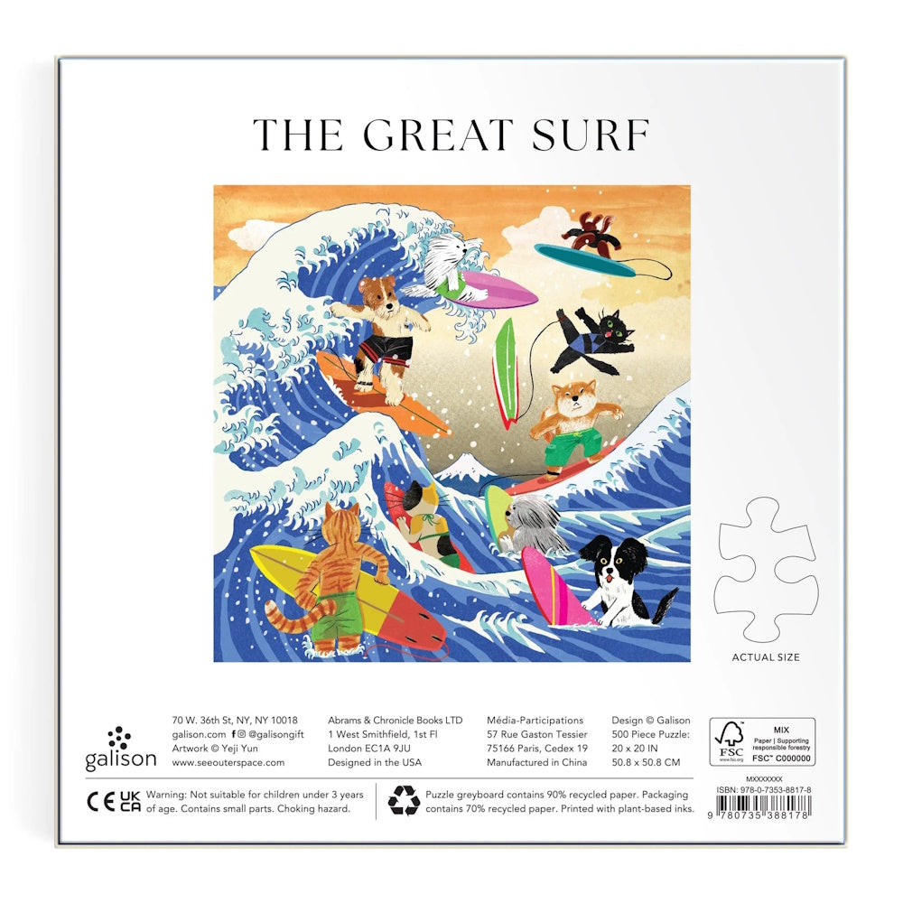 Galison 500 Piece Puzzle - The Great Surf