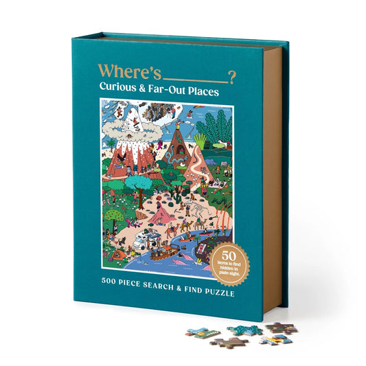 Where's ________? Curious & Far Out Places 500 Piece Search and Find Puzzle