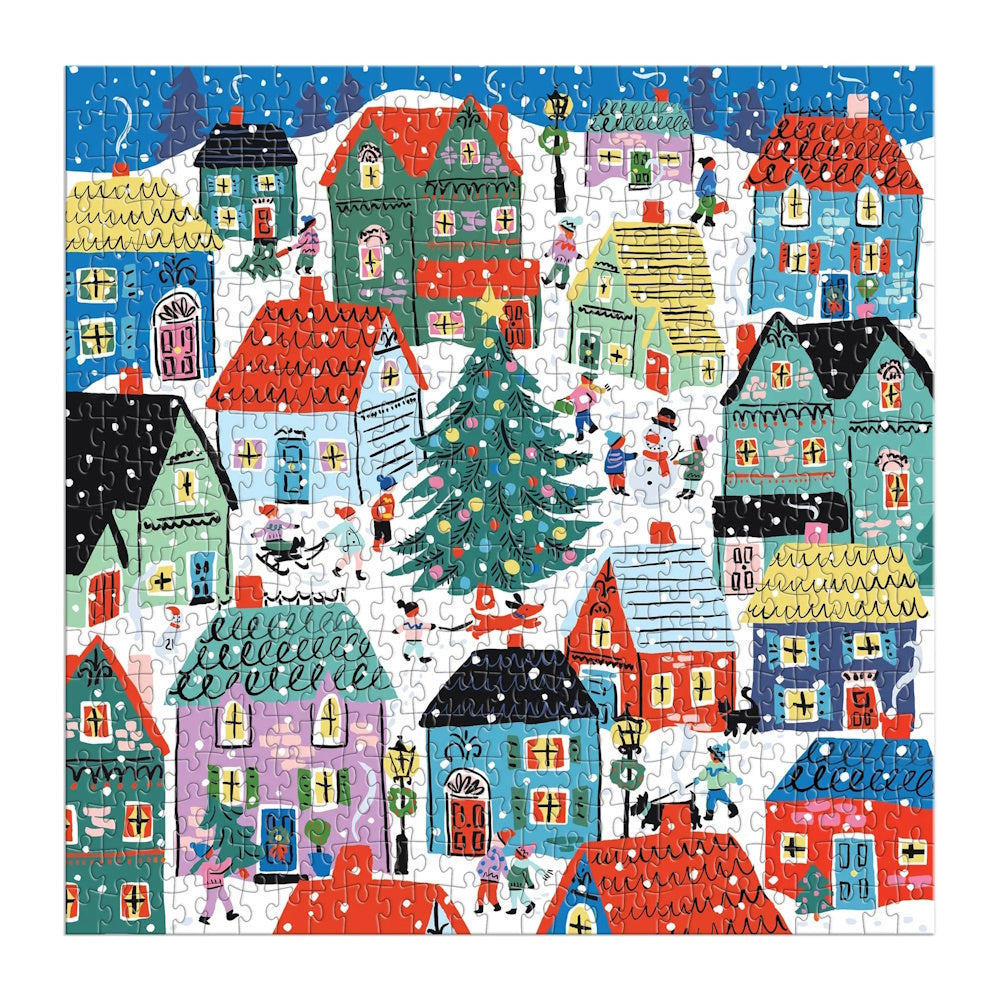 Christmas in the Village 500 Piece House Puzzle