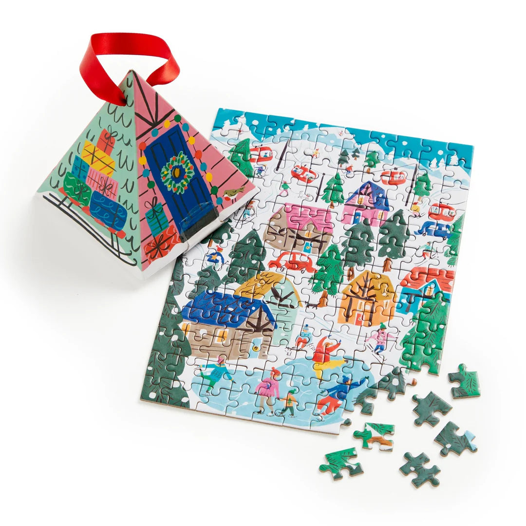 Galison Alpine Cottage 130 Piece Puzzle Ornament (Damaged Box)